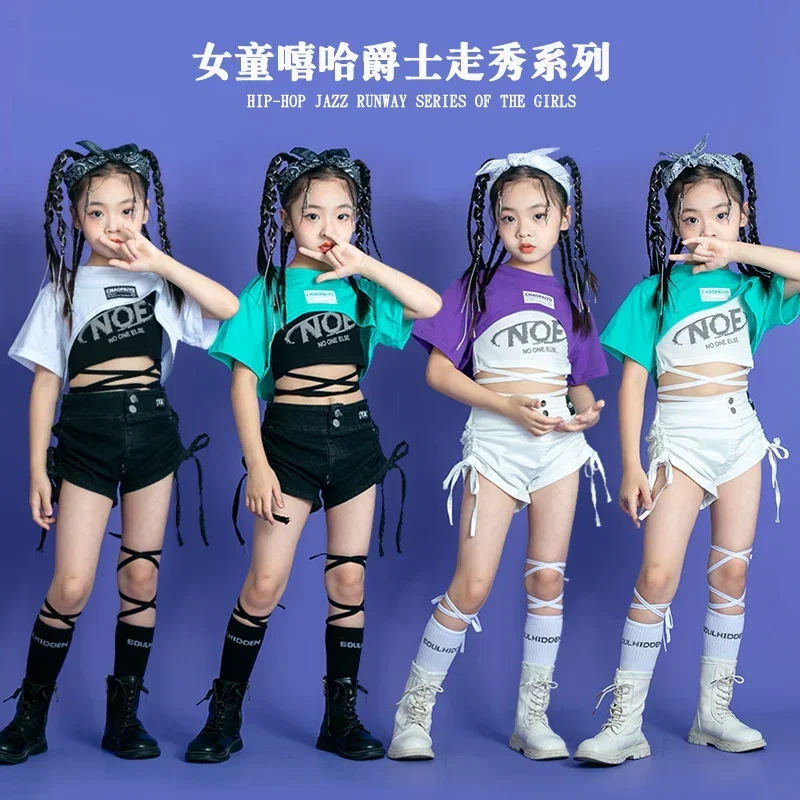 

Jazz Dance Dress Girl Jazz Open Umbilical Suit Fashion Model runway runway runway fashion dress Hip Hop Hip Hop performance