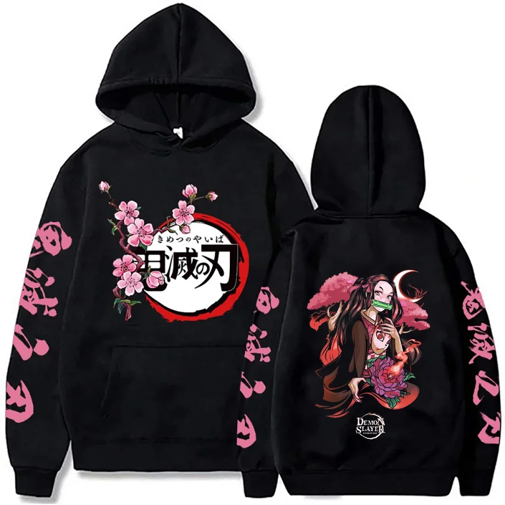 Harajuku Demon Slayer Nezuko Hoodie – Plus Size Women’s Streetwear Sweatshirt 1