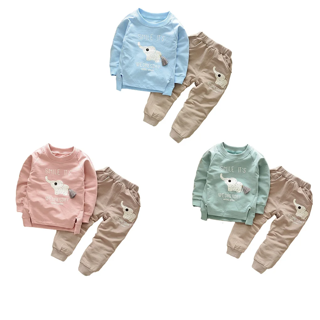 

Комплект одежды для мальчиков 2-5 лет, Топ с длинным рукавом и штаны, худи, свитшот, пуловер, комплект одежды