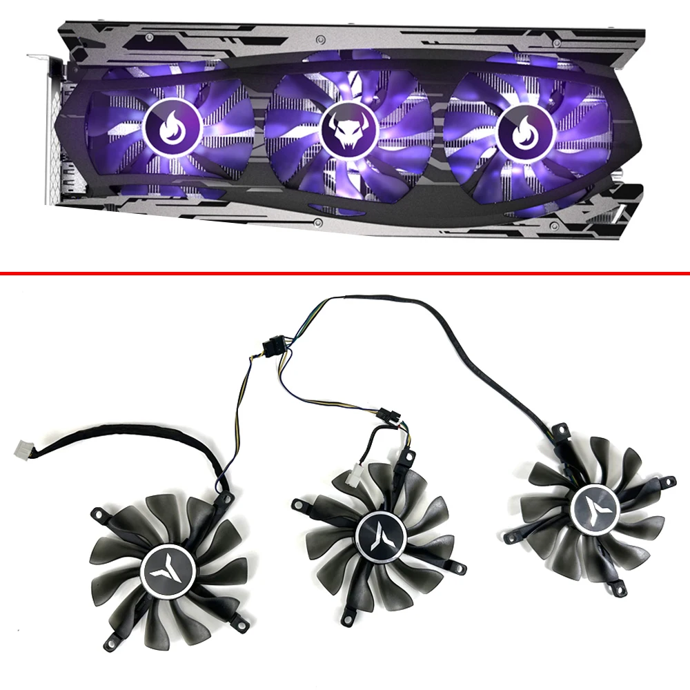 3 Pz 85Mm 4Pin Ventola Di Raffreddamento Rtx3060 Ti Rx6700Xt Gpu Ventola Per Yeston Geforce Rtx 3060 Rtx 3060 Ti Rx6700Xt Ventola Della Scheda Video