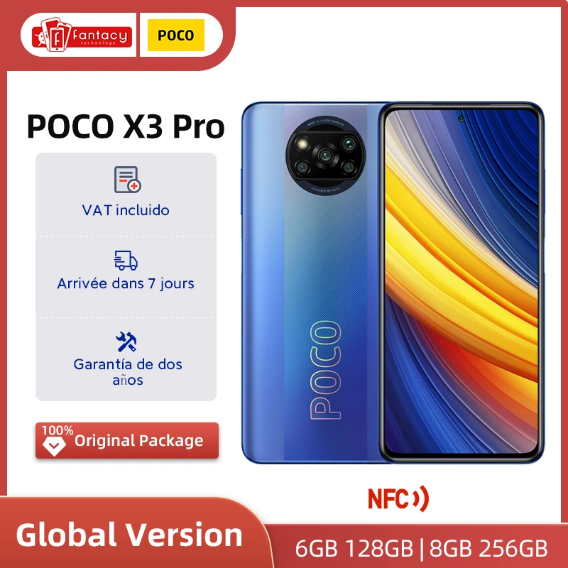 Global Version POCO X3 Pro 8GB 256GB Smartphone Snapdragon 860 FHD+ 120Hz  DotDisplay 5160mAh 33W NFC Quad Camera