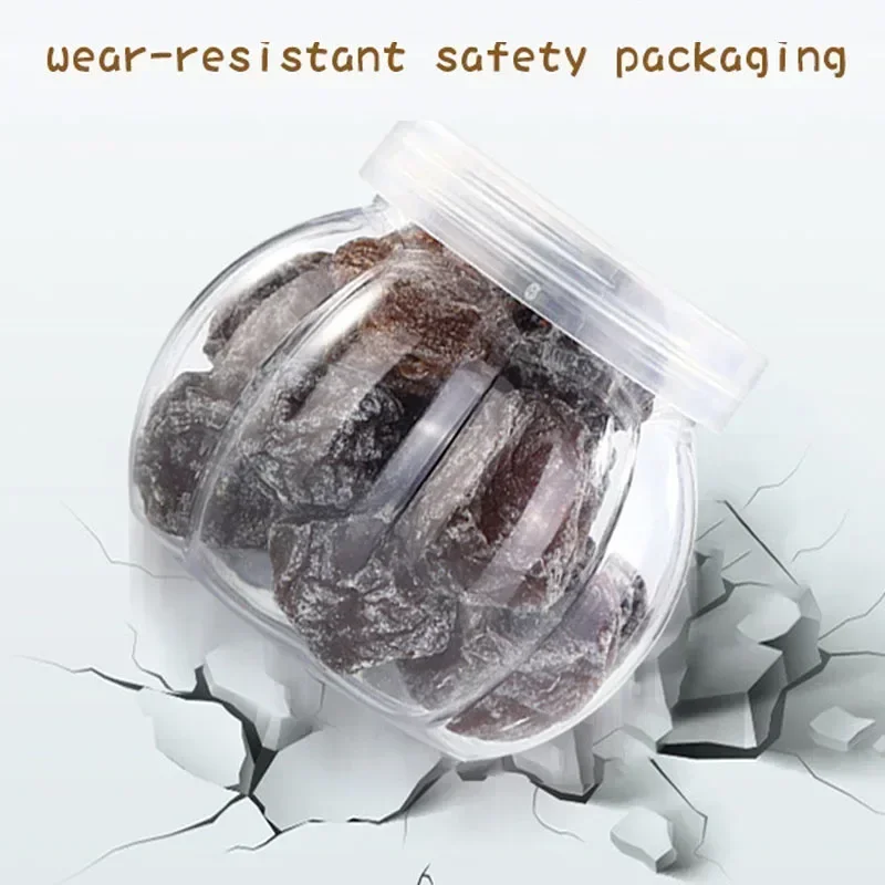 Storage Jars 12Pcs 150ml Pumpkin Jar Transparent Plastic Jar With Lid Candy Cookies Grain Tea Seasoning Storage Container Kithchen Supplies