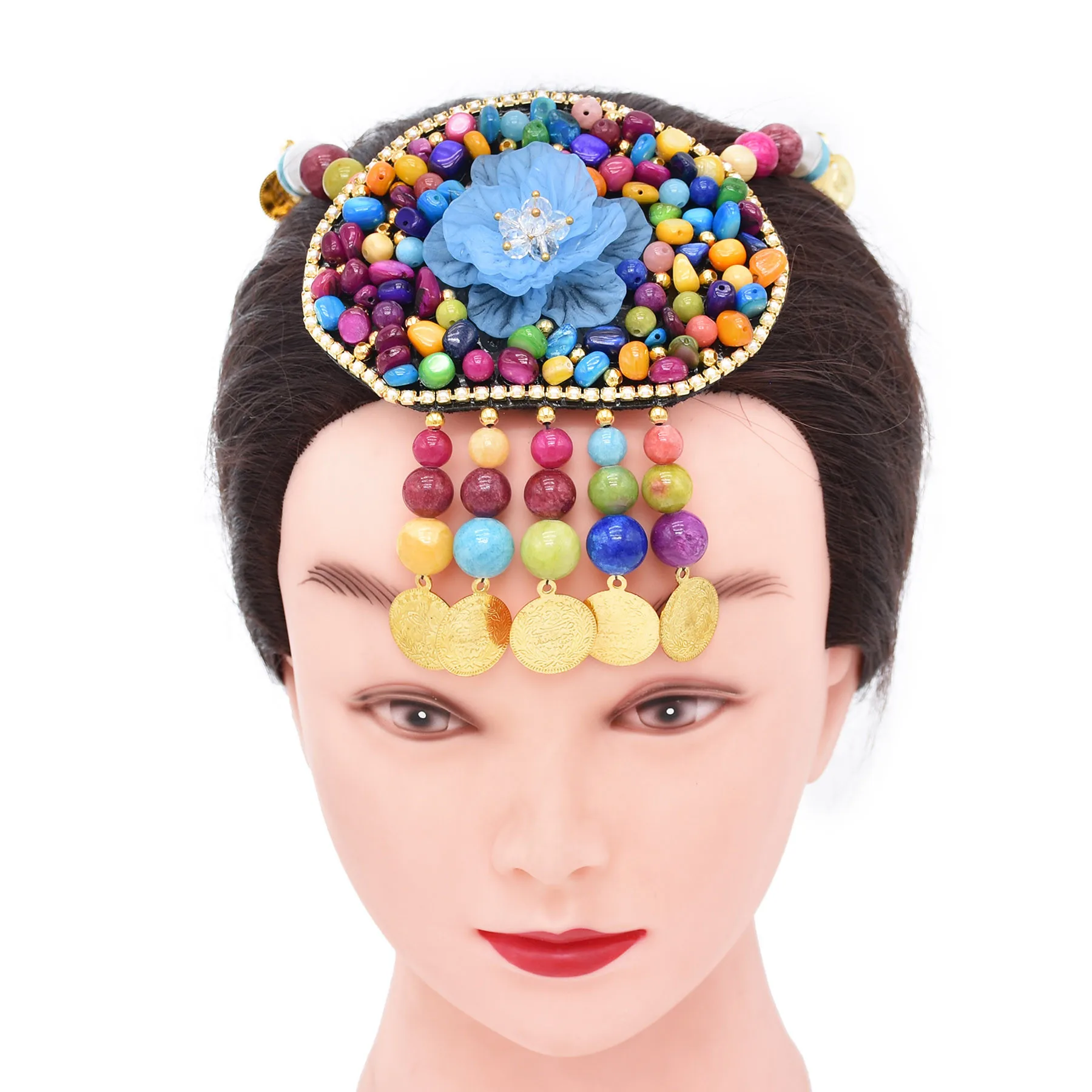 

Bohojewelry магазин в этническом стиле ручной работы красочное акриловое богемное ожерелье шторы для волос двойного назначения женские украшения