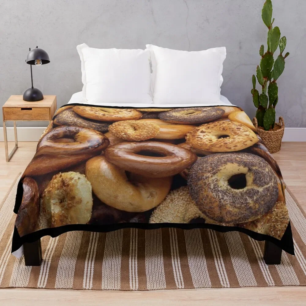 

All About That Bagel Throw Blanket fluffy Fluffys Large manga Fluffy Softs Blankets