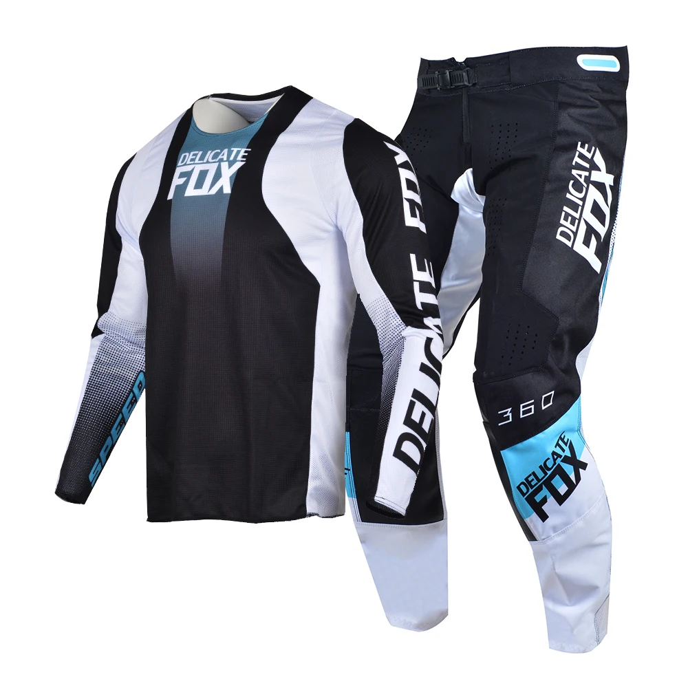 Fox Motocross MX Race Jersey Pants Combo Moto Enduro Outfit Downhill Dirt Bike Suit Gear Set motocross gear set