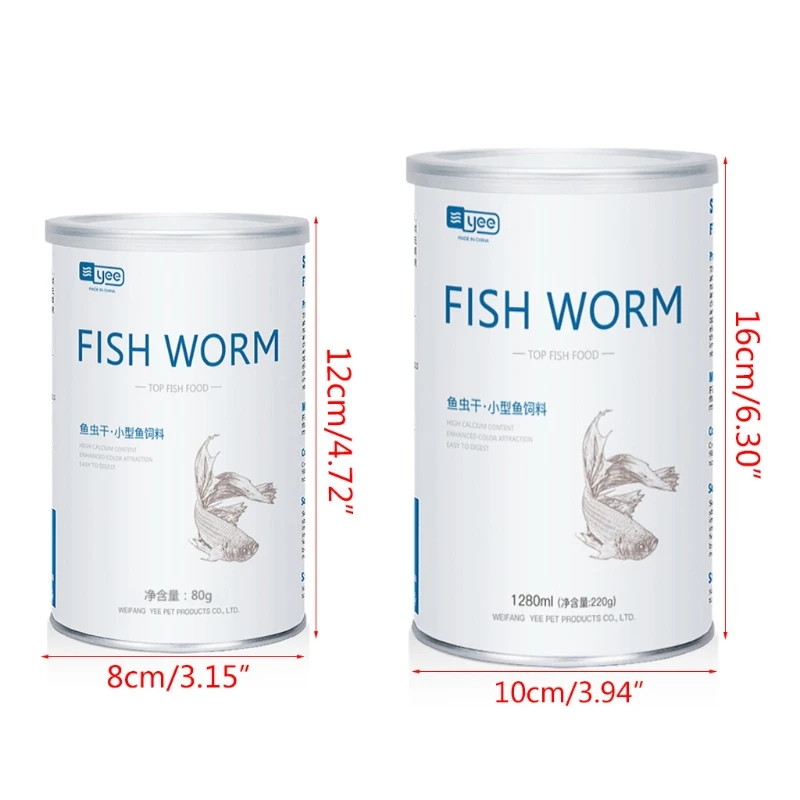 1 Can 1280ml/500ml Guppy Aquarium Fish Food Natural High Protein Fishing Baits