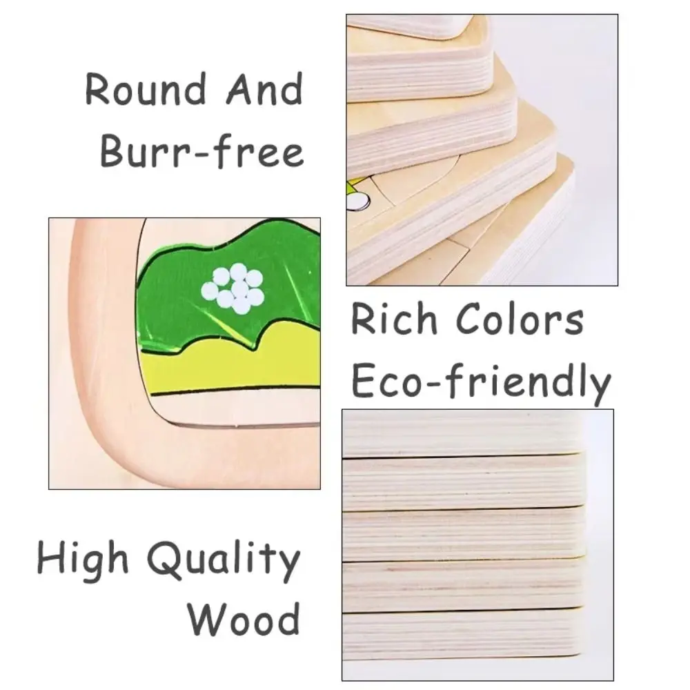 Matching Toys Life Cycle 3D Puzzle Cognitive Animal Plant Life Multi-Layer Jigsaw Interactive Challenges