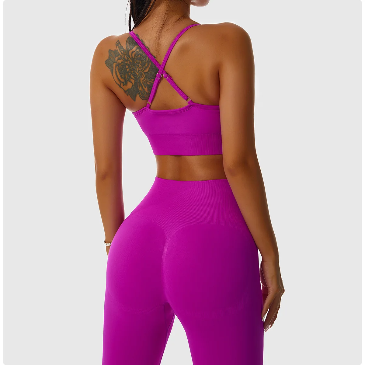 Seamless Women Tracksuits Yoga Set Workout Sportswear Gym Fitness Long Sleeve Crop Top High Waist Leggings Sports Suits 1PCS yoga set sports set gym workout set sportswear set fitness set
