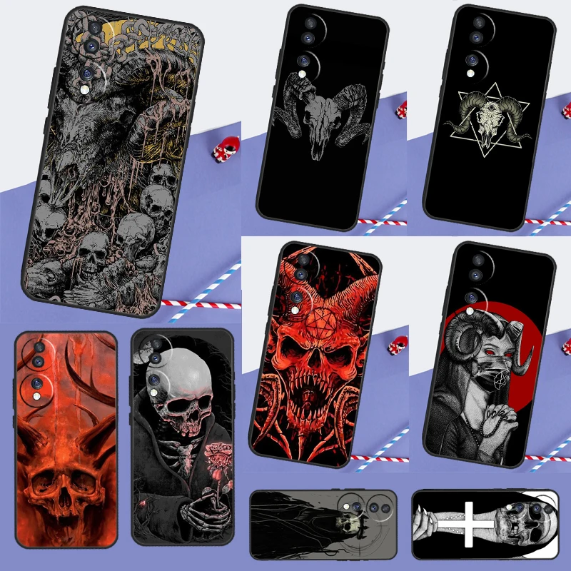 Satanic Scary Skull Phone Case Cover