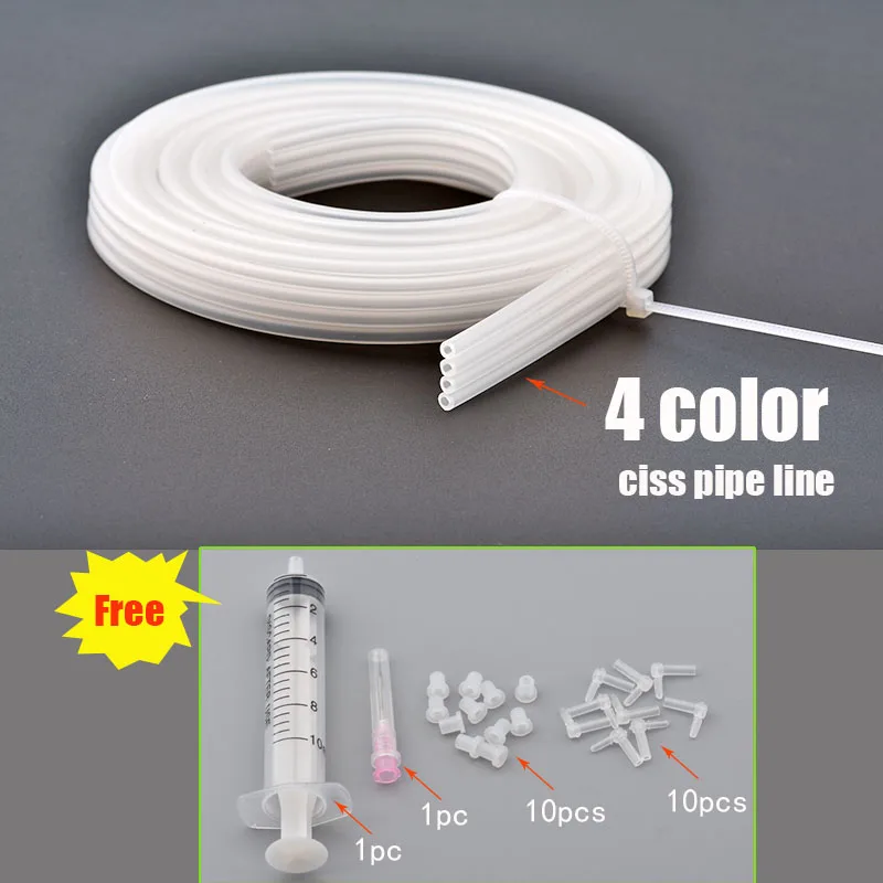 시스라인 잉크 튜브, PVC 파이프 라인, 튜브 엘보, 고무 스토퍼, CIS CISS 부품 액세서리 키트, 1 미터, 4, 6 ...