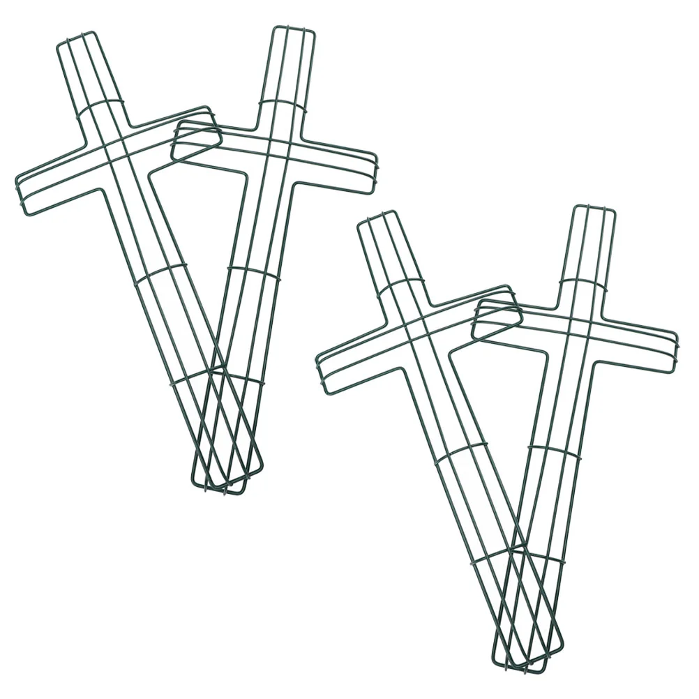 

4pcs Cross Metal Wreath Frame DIY Flower Wreath Iron Frame DIY Craft Project Wreath