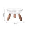 Cat Bowl With Transparent Design, Elevated Cat Food Bowl Water Plate Snack Dish With Stand For Neck Protection 6