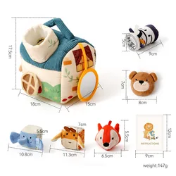Plush Animal Montessori Farmhouse Sensory Playset (A set)