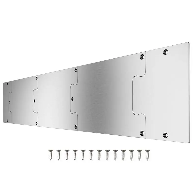 Door Kick Plate Protective Door Bottom Plate Stainless Steel Anti-Scratch Kickplate For Living Room Bedroom Garage Warehouse