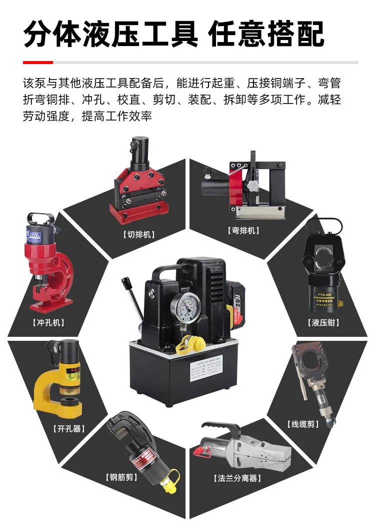 Hydraulic electric pump.