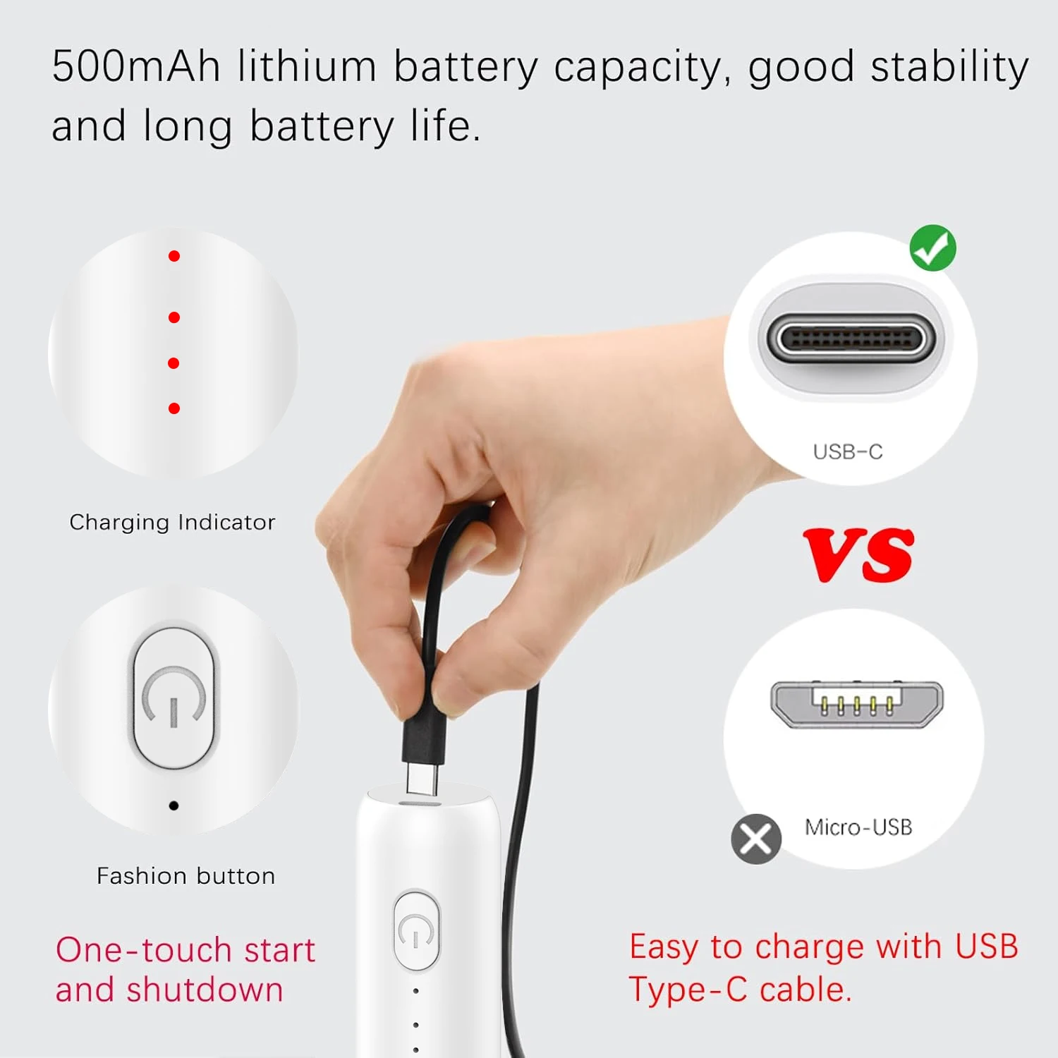 Milk Frother, 3-Speed Electric Frother for Coffee with Whisk and Frother, USB Rechargeable Milk Foamer Maker 3