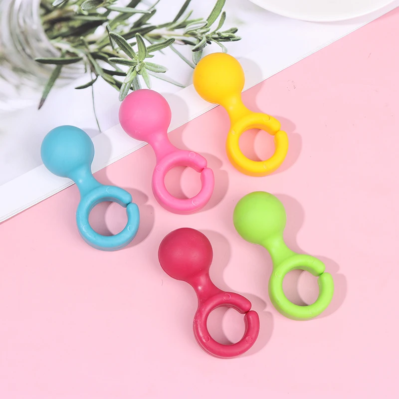 5pcs/Set Yellow Portable Umbrella Holder Easy-to-Use Clip On Desk Table Rest Walking Stick Cane Rack