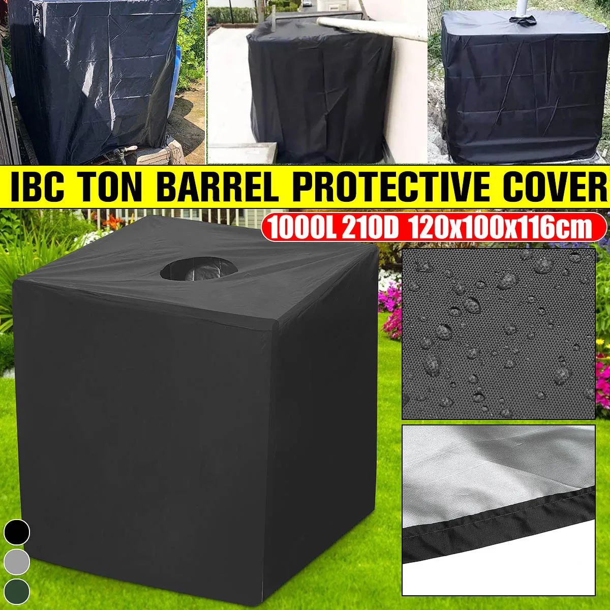 Bache Pour Cuve 1000l Ibc, 2 Pices 420d Rservoir D'eau Couvercle, Anti-uv  Anti-poussire Couverture Container Rservoir Ibc,bache De Protection Cuve  Ibc