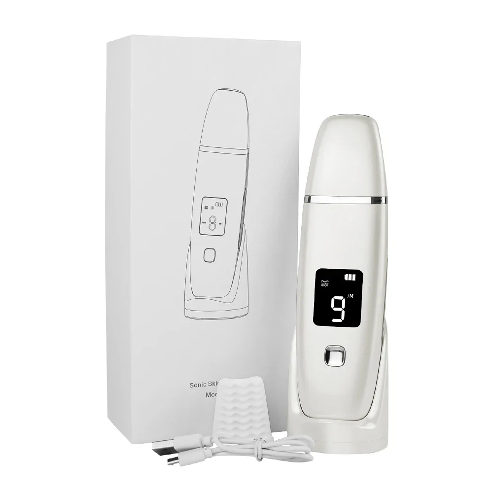 Ultrasonic Vibration Blackhead Remover Deep Cleansing Face Skin Scrubber Pore Cleaner Lifting Facial Machine