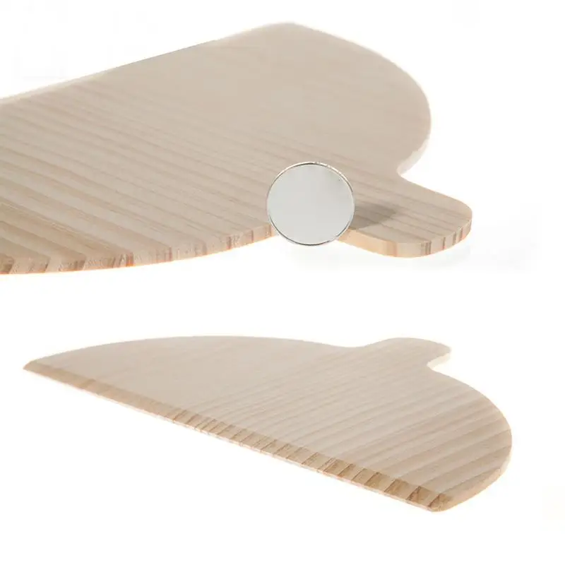 Wood Pizza Peel Semi-Circular Pizza Board Set of 2 Paddle Bread Baking Peel for Ovens Transferring Spatula