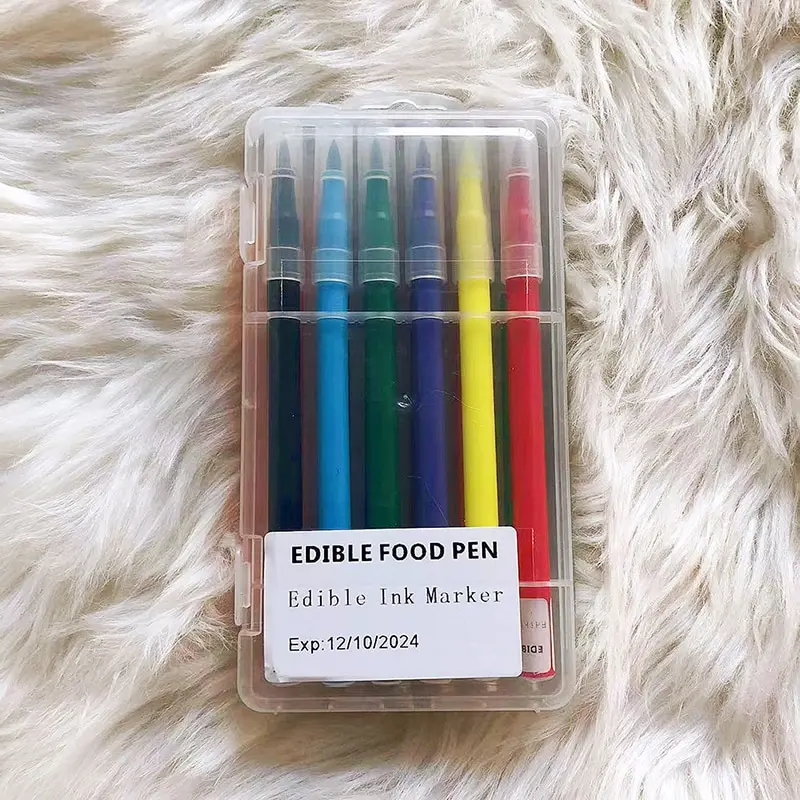 Edible Ink Markers Pigment Pen Brush Food Coloring Pen For Drawing Biscuits Fondant Cake Decorating Tools Cake DIY Baking Tool Cake Decorating Tools