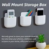 2PCS Wall Mounted Storage Box Household Living Room Conditioner Remote Control Bedside Phone Storage Holder Organizer Box Shelf 3