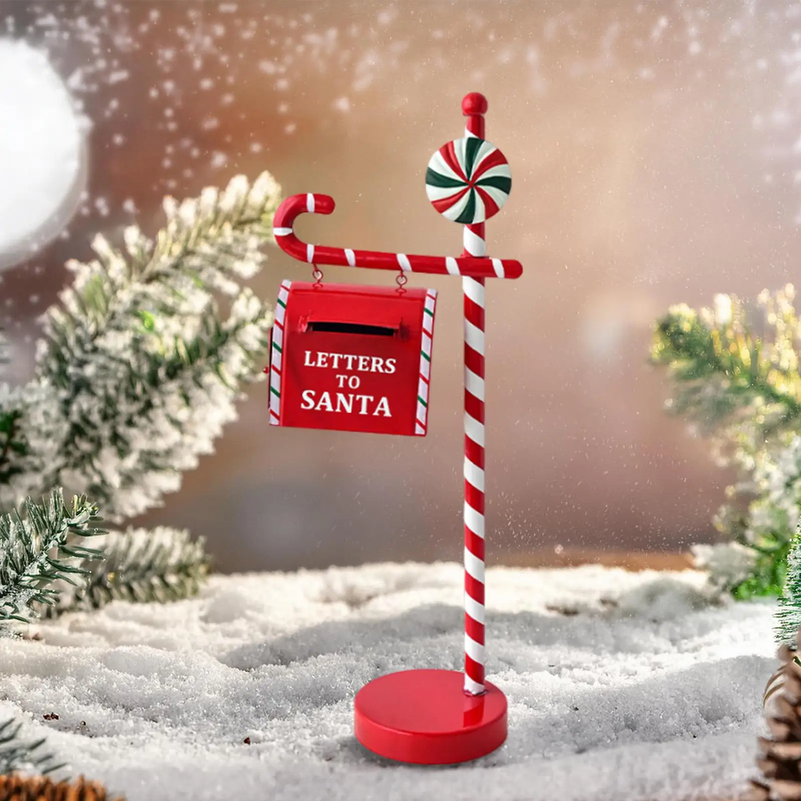Christmas Mailbox Statue, Christmas Decorations, Creative, Garden Decoration, Metal Sculpture, Mailbox Figure