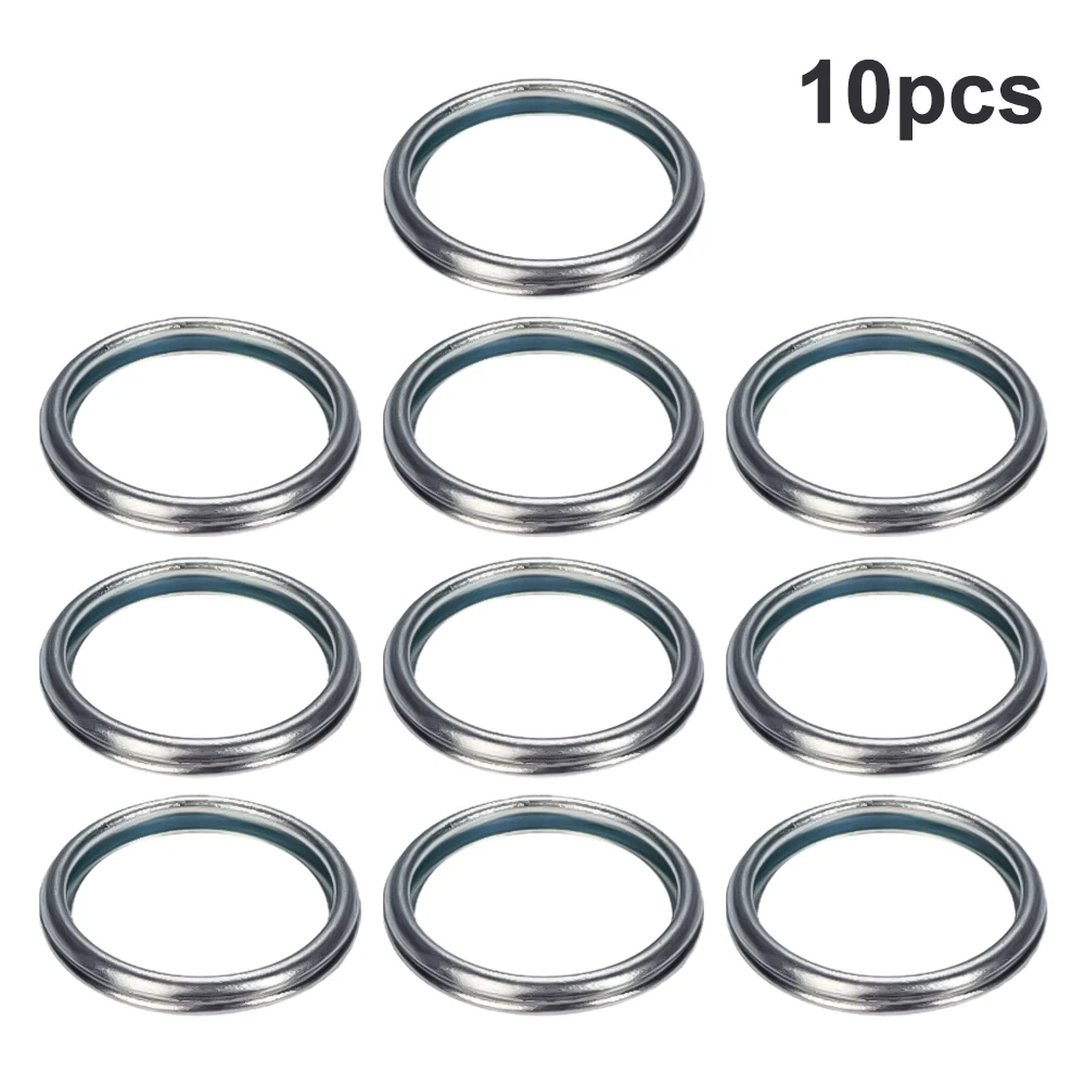 10pcs Set Washer 16mm Oil Drain Plug Crush Gasket OEM Replacement For Drain Plug Gasket