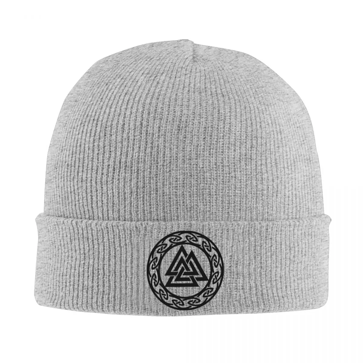 

Valknut Odin Warrior Vikings Knitted Hat Women's Men's Beanies Autumn Winter Hats Acrylic Crochet Melon Cap