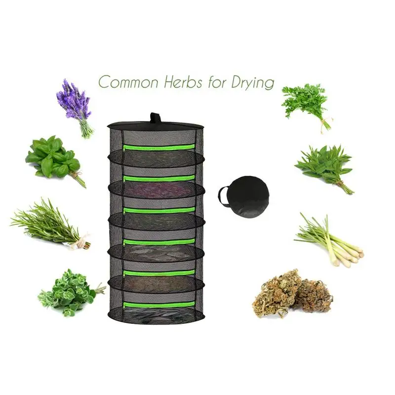 Herb Drying Rack Large Capacity Mesh Hang Basket Dryer Net Herb Hangers for Drying Multipurpose Hang Mesh Net Hang Drying Net 6