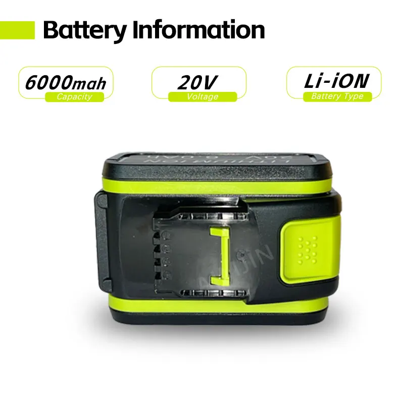 

6000mAh 20V For Worx WA3551.1 6.0Ah Li-ion Battery WA3553.2 WX390 WA3572 WX367