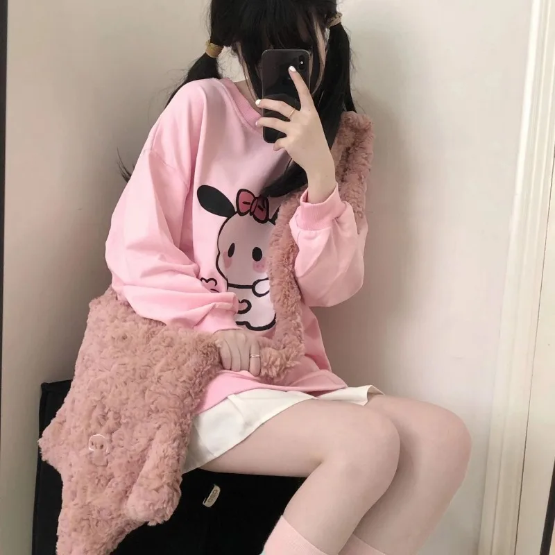 MBTI Y2k Hello Kitty Shoulder Bag for Women Star Plush Cute Casual Sweet Crossbody Bag Large Capacity Soft Fashion New Handbag