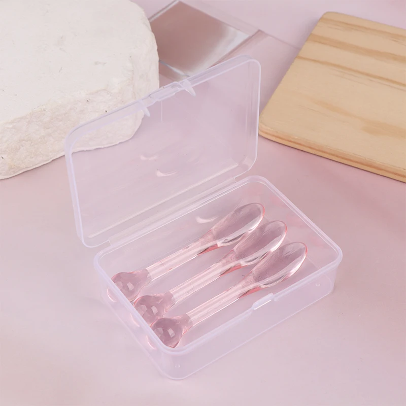 1/3 stücke Gesicht Creme Maske Schlamm Rühren Löffel Acryl Kosmetische Spatel Scoop Mit Box Schönheit Werkzeuge Absorbieren Roller gesichts Applikator – Detail 19