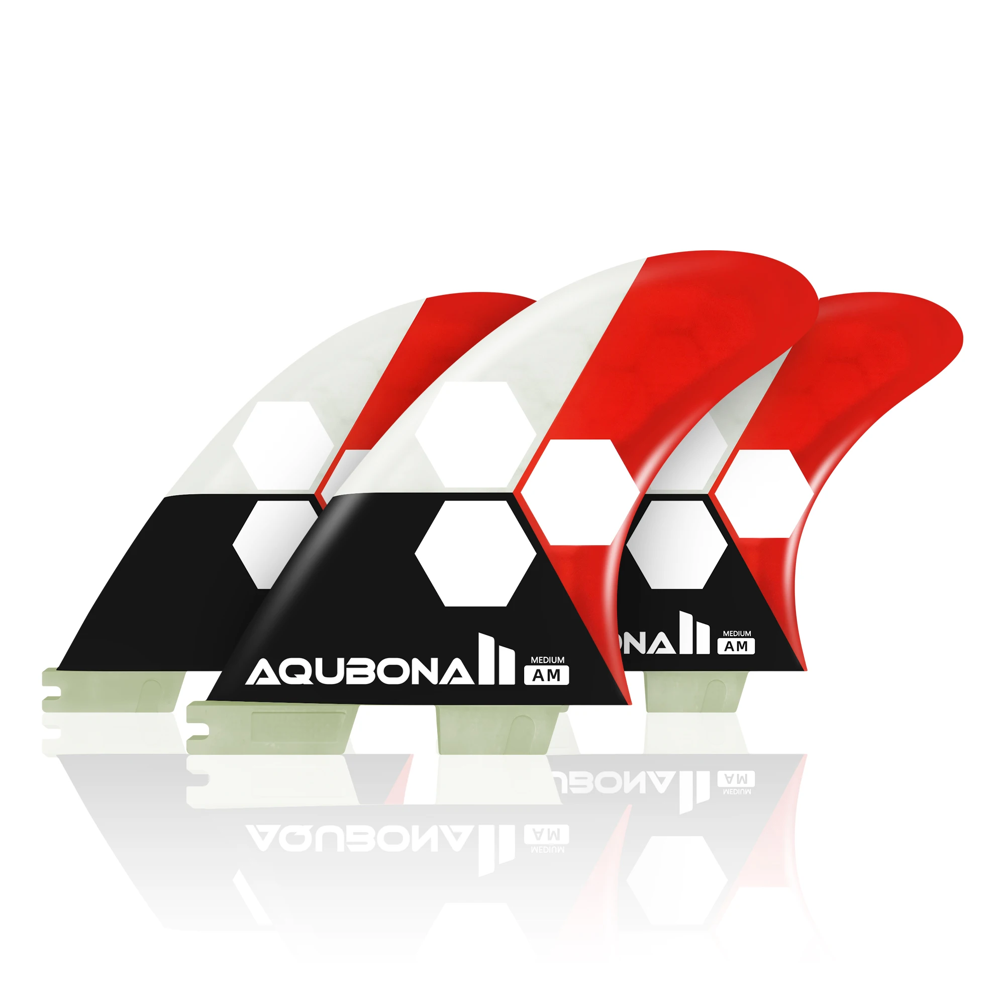 AQUBONA Dual/Twin Tab II G5 Tri Fin Set Surfboard Fins Honeycomb Fiberglass Fins for Surfing