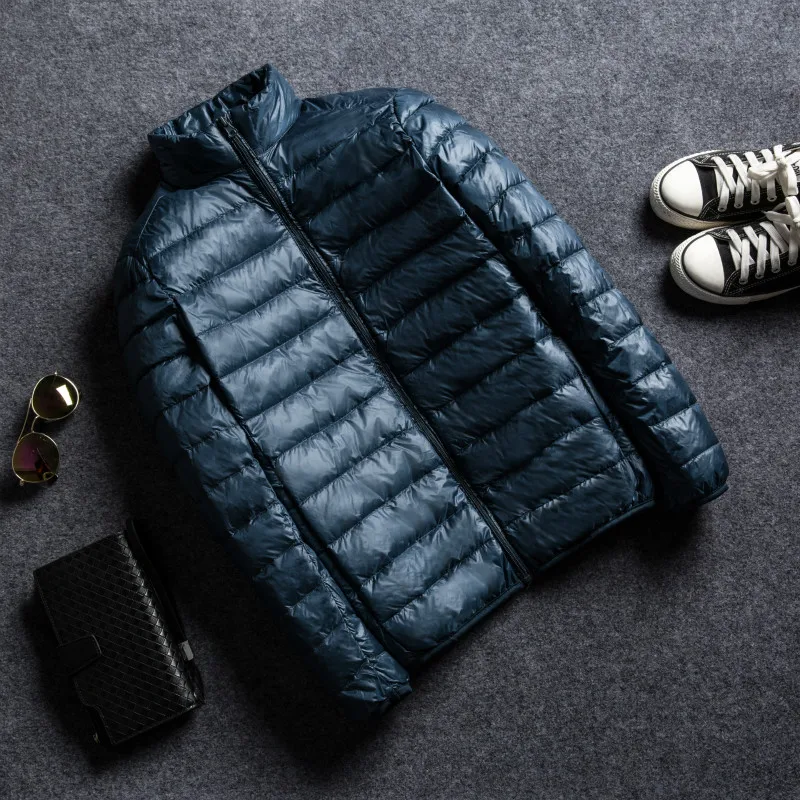 7 Colors Men's Lightweight Water-Resistant Packable Puffer Jacket Spring Autumn Men's Stand Collar Casual Down Jacket down jacket mens jacket
