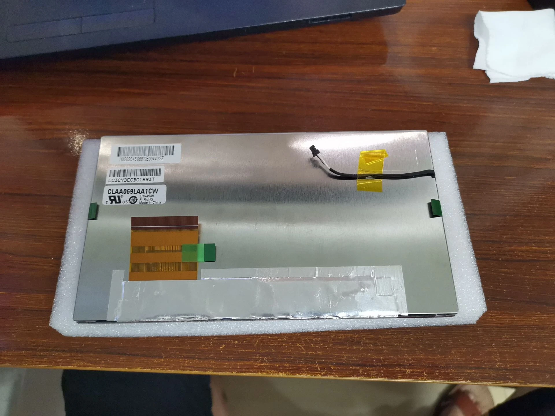 Original para Polegada Gps Lcd Screen Display Claa069laa1cw Cla069laa1 cw Novo