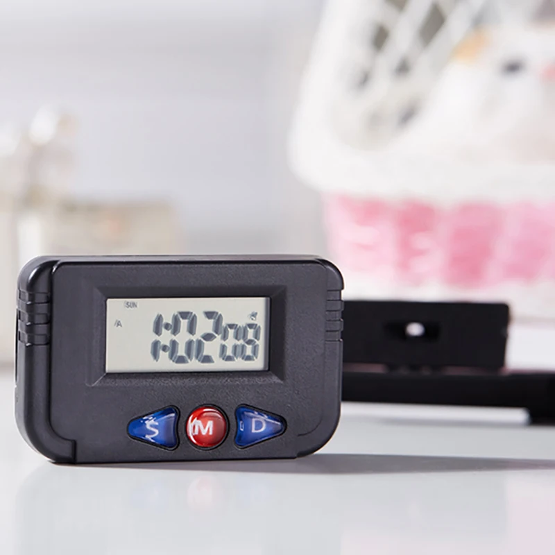 Multifunction Car Digital Clock Compact Plastic Table Clock
