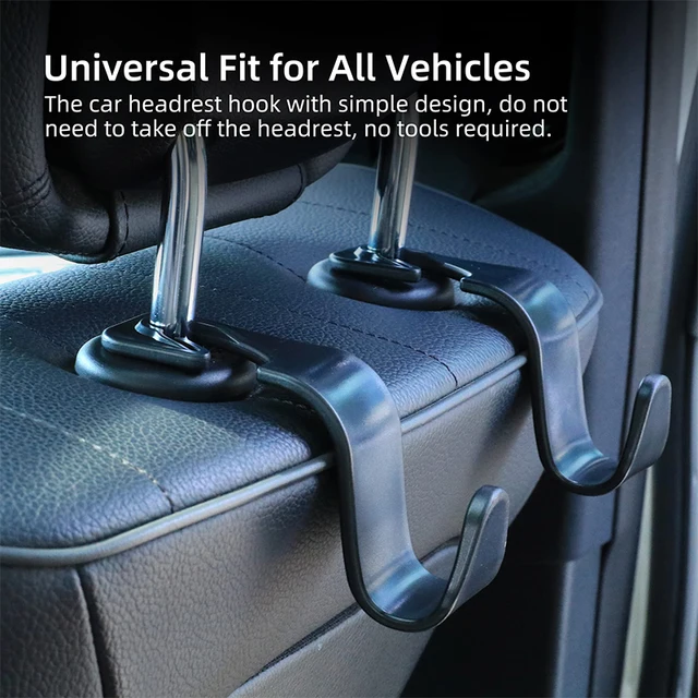 2 Stück Universal Autositz-kopfstützen-haken, Aufbewahrungsbügel