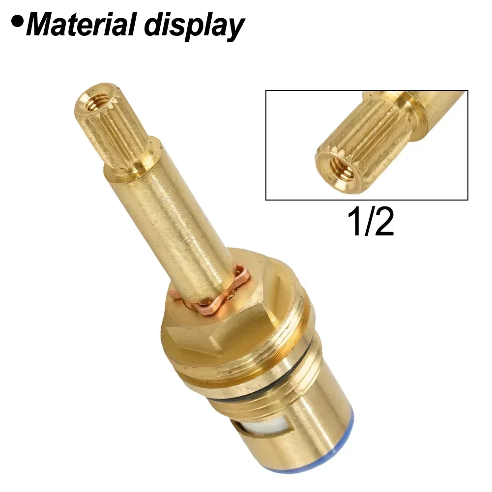 Shower Bath Tap Valve Cartridge Quarter Turn Flow Long Tall Stem Insert 20 1/2" Bronze Hot Water Valve Core faucet valve faucet cartridge