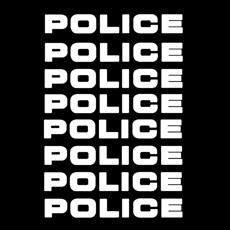 Z123# 8PCS Personality Car Sticker Police Stickers Decals Motorcycle Decorative Car Accessories Pegatinas Para Coche