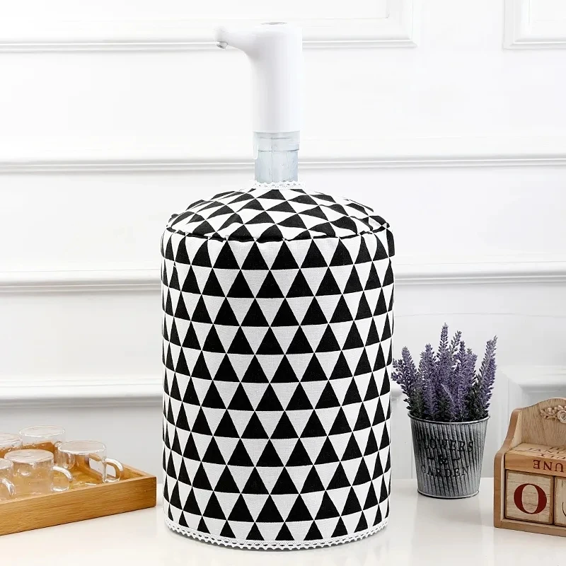 Water Dispenser Cover simple printed linen fabric water dispenser cover 18.6L Bucket cover