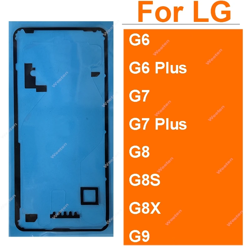 Replacement Back Battery Door Adhesive Sticker Tape For LG G8 – Black, Easy Install