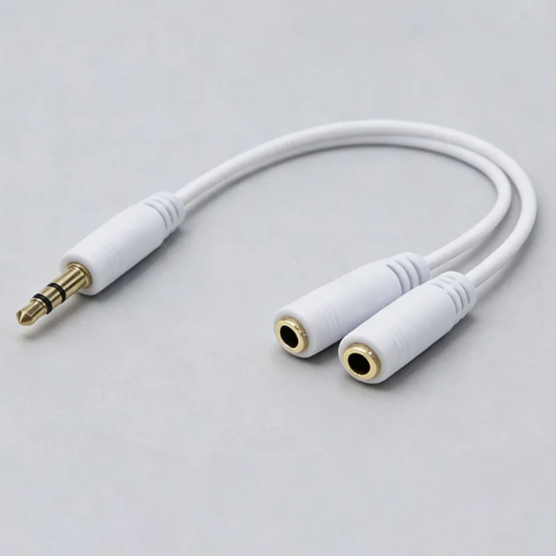 Premium Audio Stereo Y Splitter Cable - 3.5mm Male to Dual Female Ports (Hi-Fi Sound)