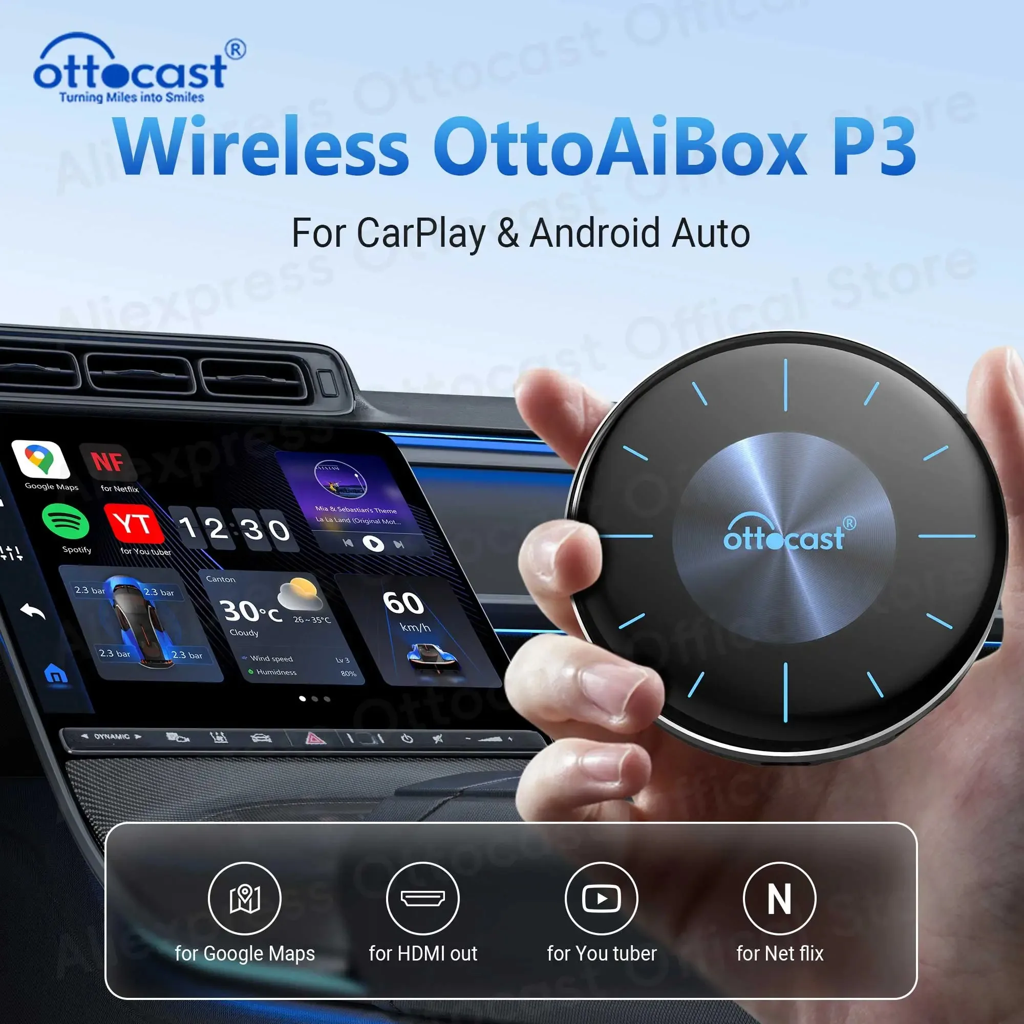 その他 OttoAibox P3 CarPlay OttoAibox P3 CarPlay AI Box