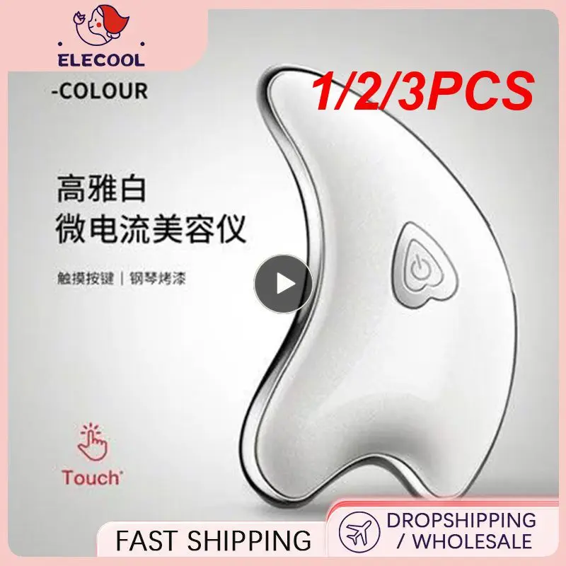 

1/2/3PCS Face Neck Guasha Massager Microcurrent Skin Lifting Tightening Machine Wrinkle Removal Facial Scraping Skin Care Beauty