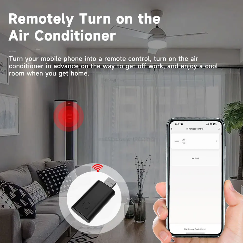 Tuya WiFi IR 리모컨 USB 스마트 범용 적외선 컨트롤러는 TV 에어컨용 Alexa 및 Google 어시스턴트와 호환됩니다.