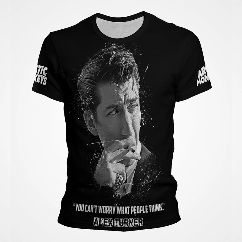 

Black Arctic Monkey Rock'n'roll 3D Printed Graphics T Shirts Summer For Men Kids Clothing Short Sleeve Loose Tee Tops Casual Top