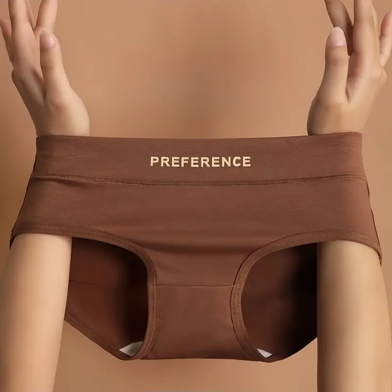 4Pcs/Set Cotton Panties Women Mid Waist Briefs Breathable Intimates Breathable Comfort Underwear M-2XL Soft Panties