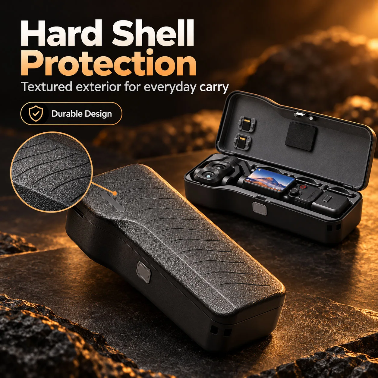 SOARSHOT Hard Carrying Case for DJI Osmo Pocket - Protective Storage Box with Filter and SD Card Slots