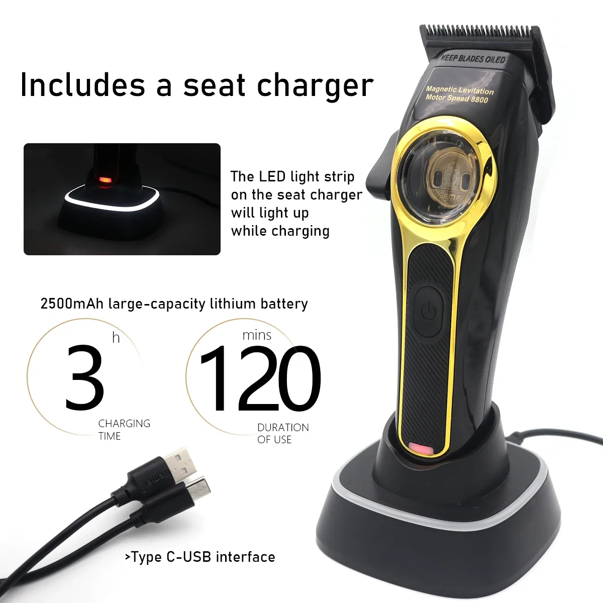 ماكينة قص الشعر الاحترافية للرجال DLC شفرة لتشذيب...